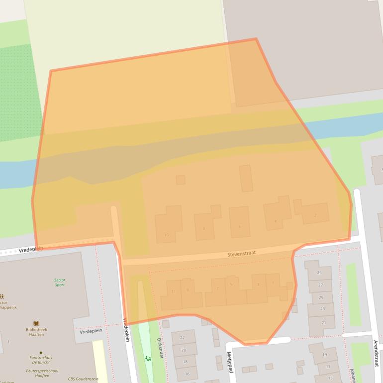 Kaart van postcodegebied 4175HK.