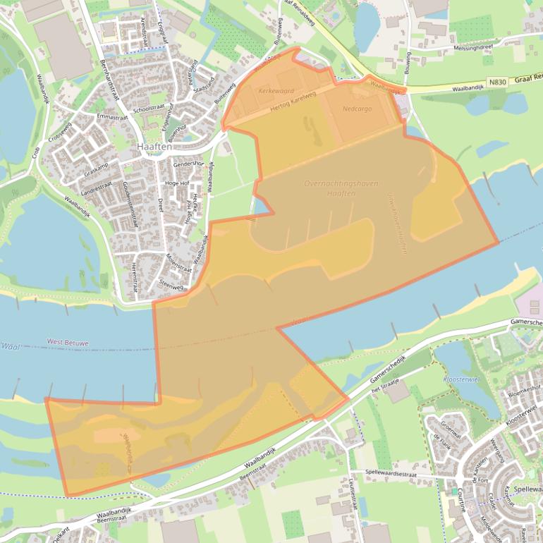 Kaart van postcodegebied 4175LS.