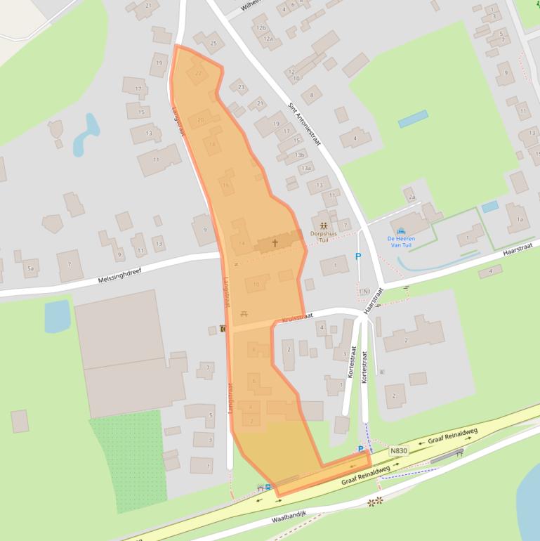 Kaart van postcodegebied 4176BD.