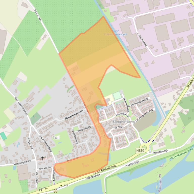 Kaart van postcodegebied 4176BL.