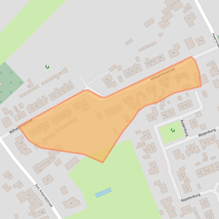 Kaart van postcodegebied 4176BN.