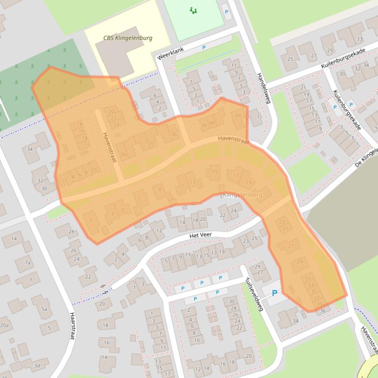 Kaart van postcodegebied 4176BW.