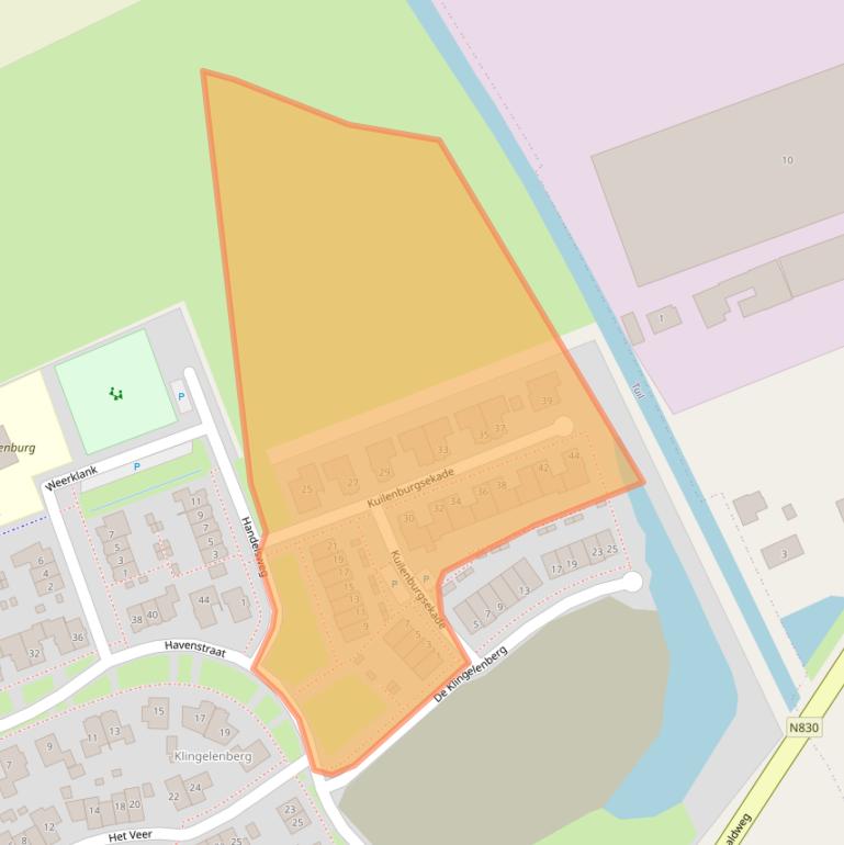 Kaart van postcodegebied 4176CC.