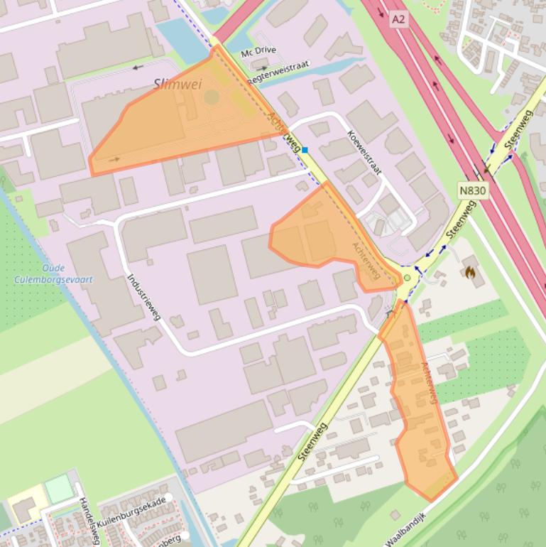 Kaart van postcodegebied 4181AD.