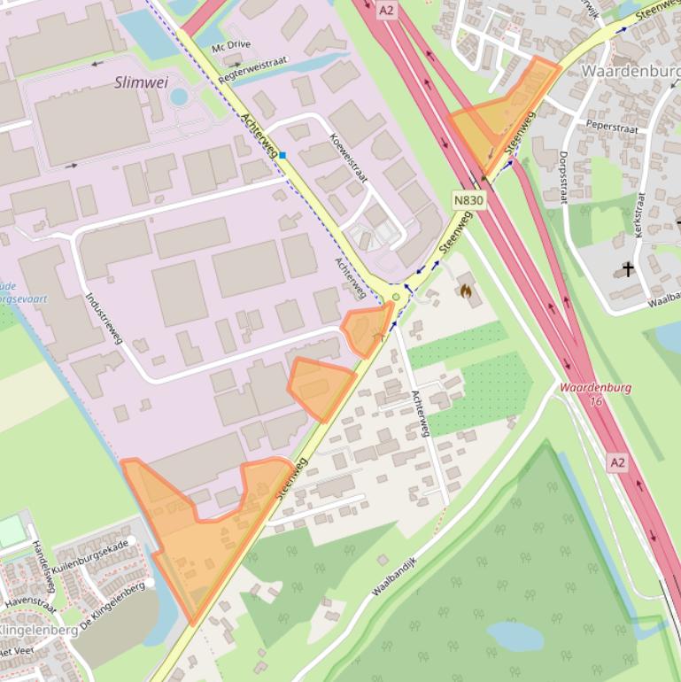 Kaart van postcodegebied 4181AJ.