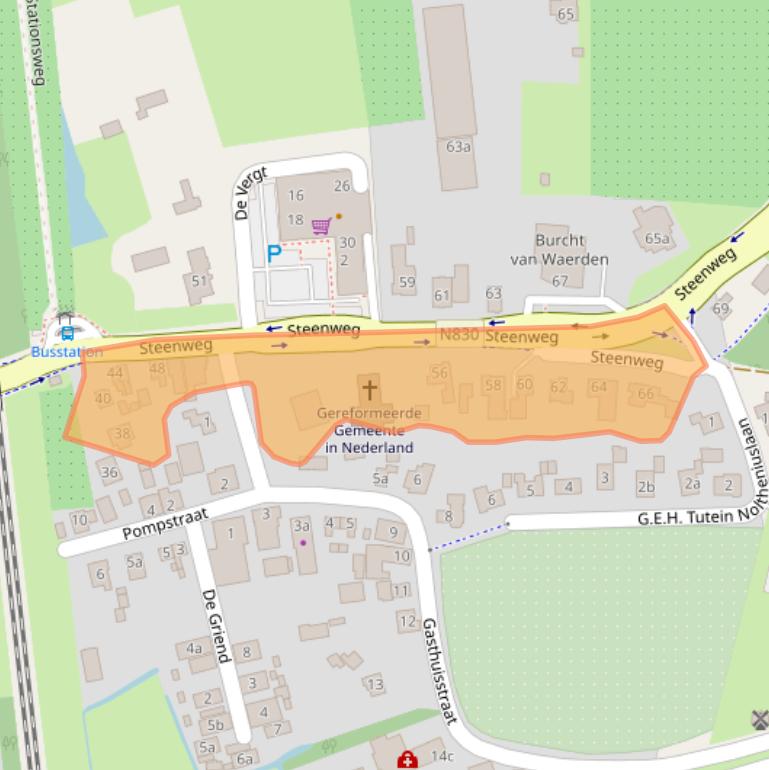 Kaart van postcodegebied 4181AM.