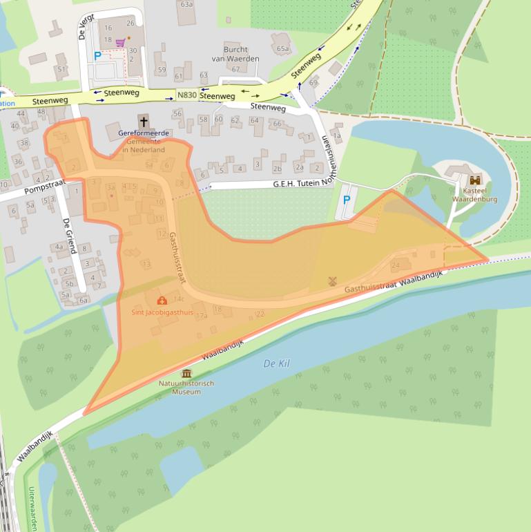 Kaart van postcodegebied 4181AP.