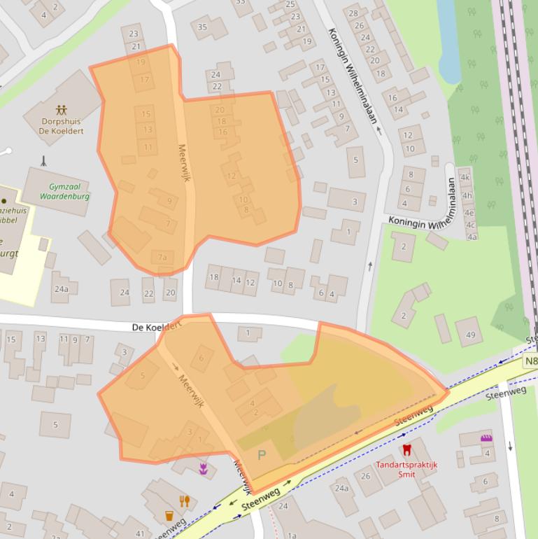 Kaart van postcodegebied 4181AW.