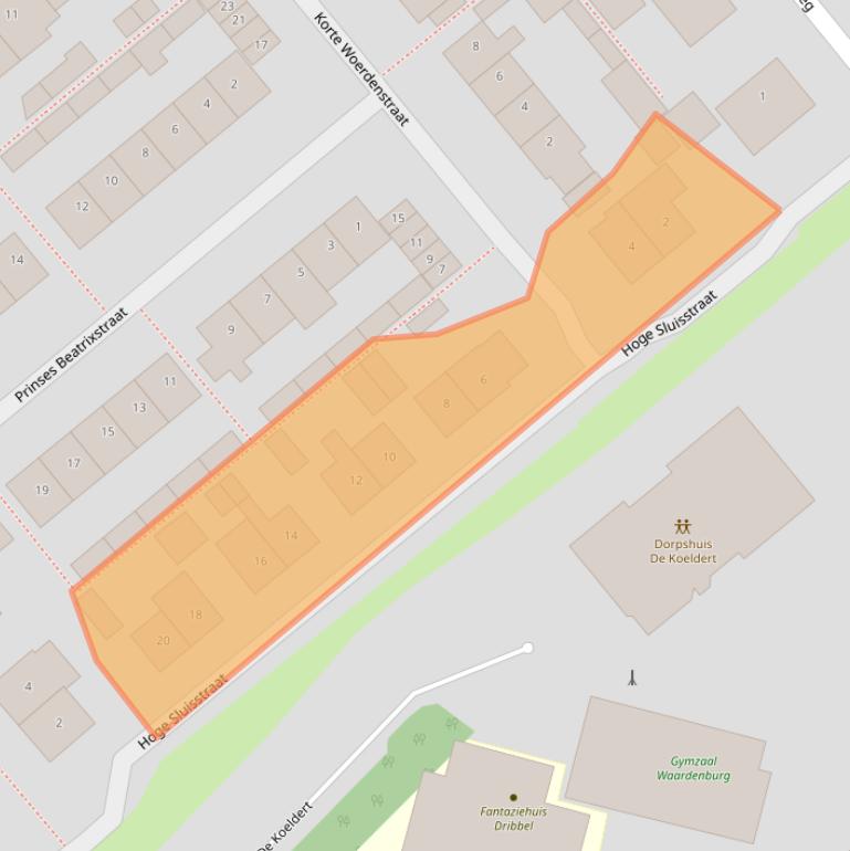 Kaart van postcodegebied 4181BH.