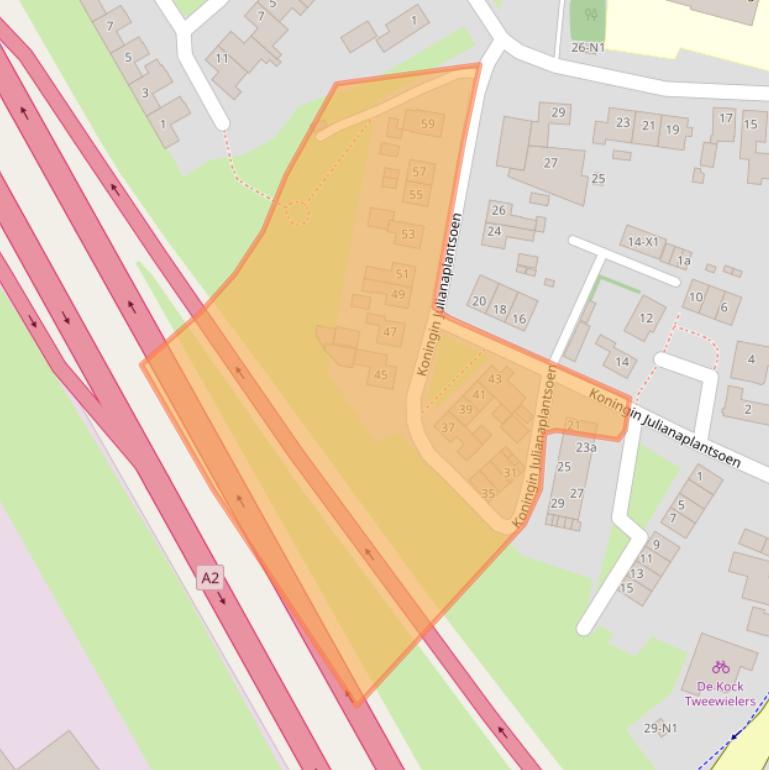 Kaart van postcodegebied 4181BK.