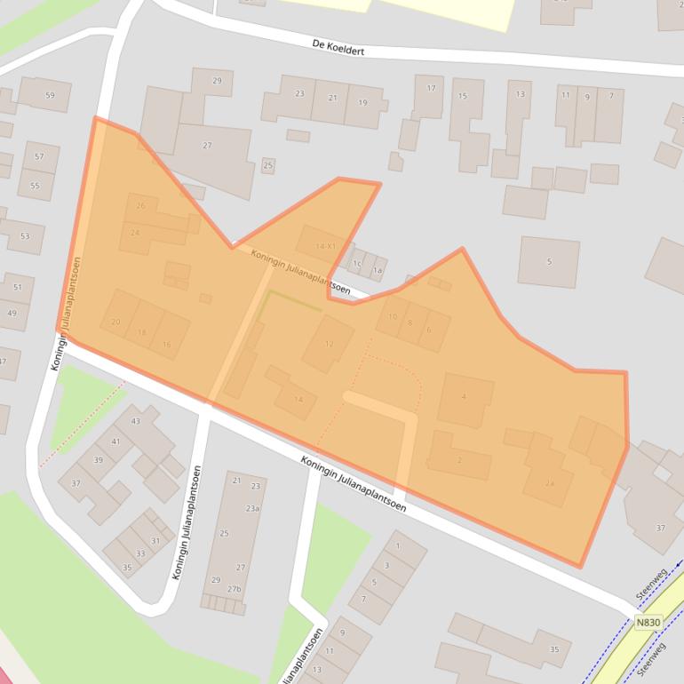 Kaart van postcodegebied 4181BL.