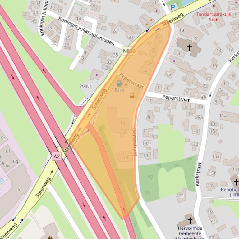 Kaart van postcodegebied 4181BN.