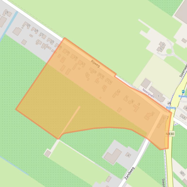 Kaart van postcodegebied 4181PP.