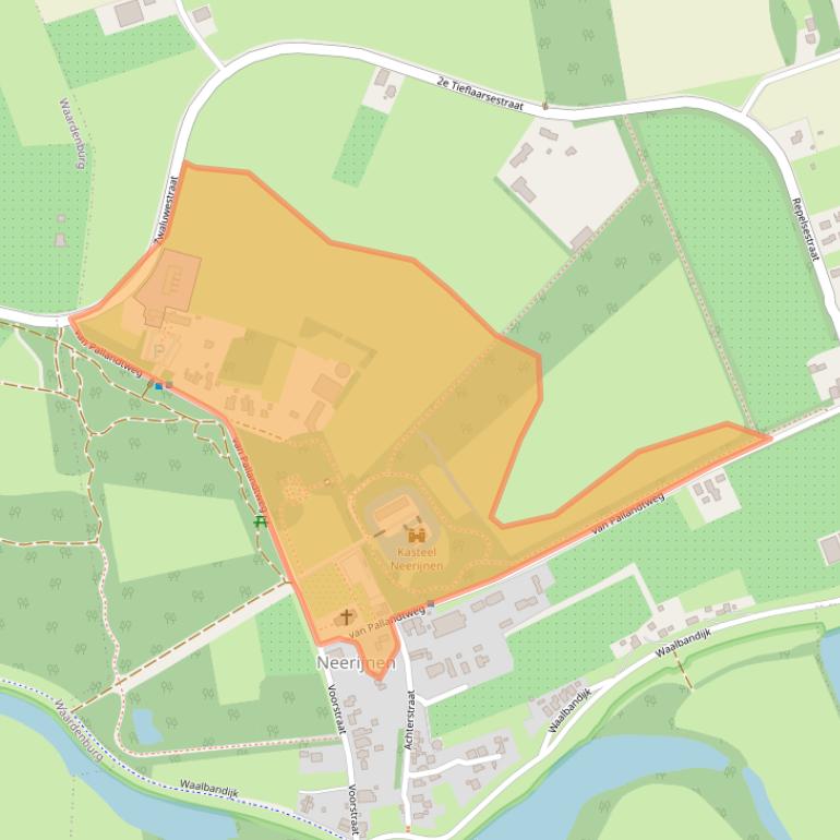 Kaart van postcodegebied 4182CA.