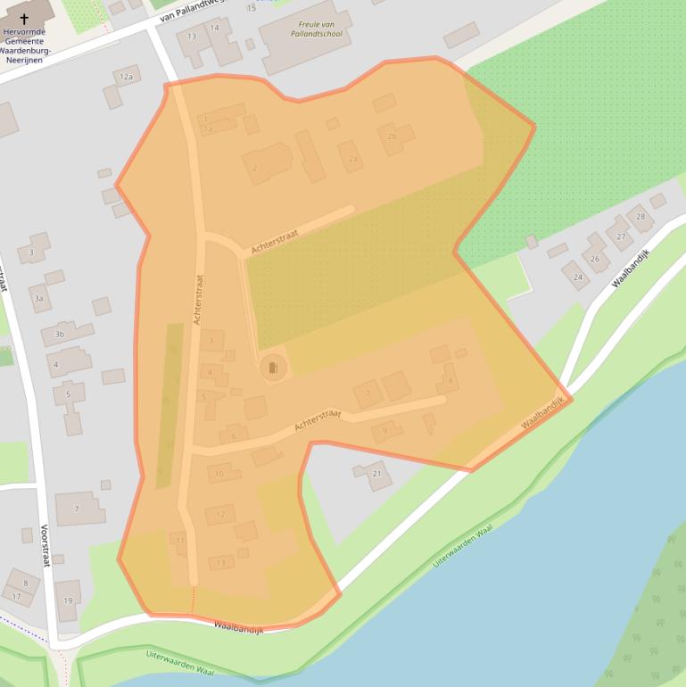 Kaart van postcodegebied 4182CD.