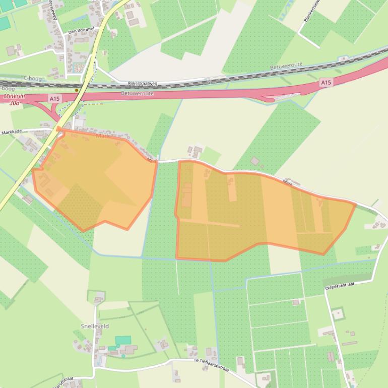 Kaart van postcodegebied 4182SB.