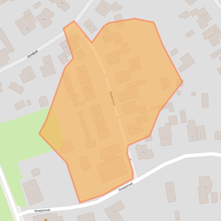 Kaart van postcodegebied 4184CM.