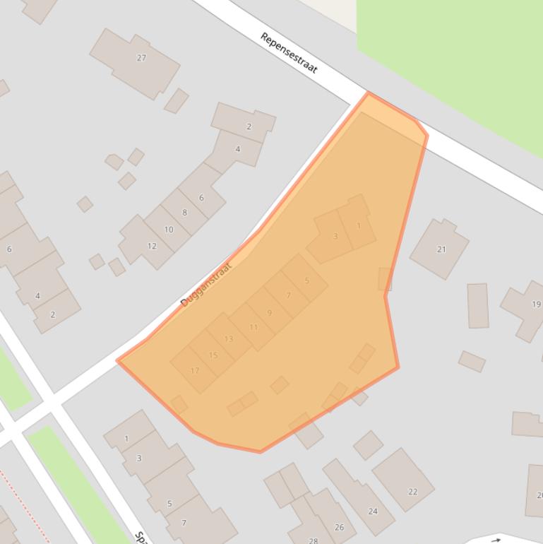 Kaart van postcodegebied 4184DA.