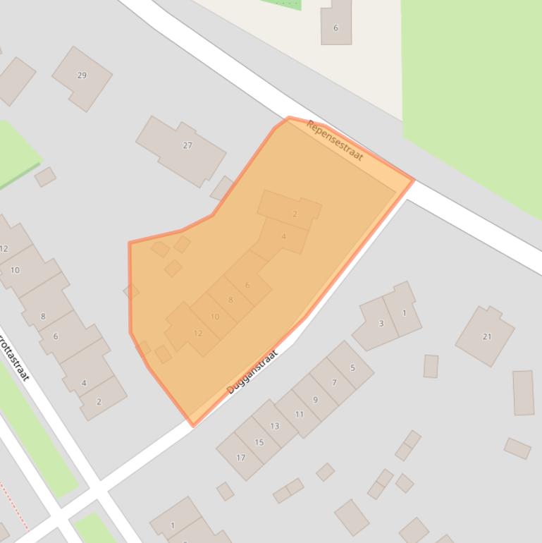 Kaart van postcodegebied 4184DB.