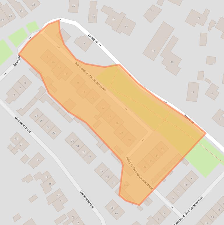 Kaart van postcodegebied 4184EA.