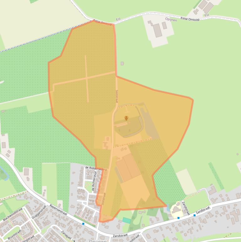 Kaart van postcodegebied 4184EB.