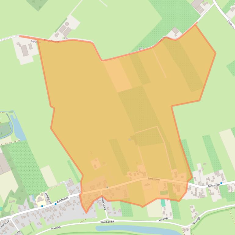 Kaart van postcodegebied 4184EG.