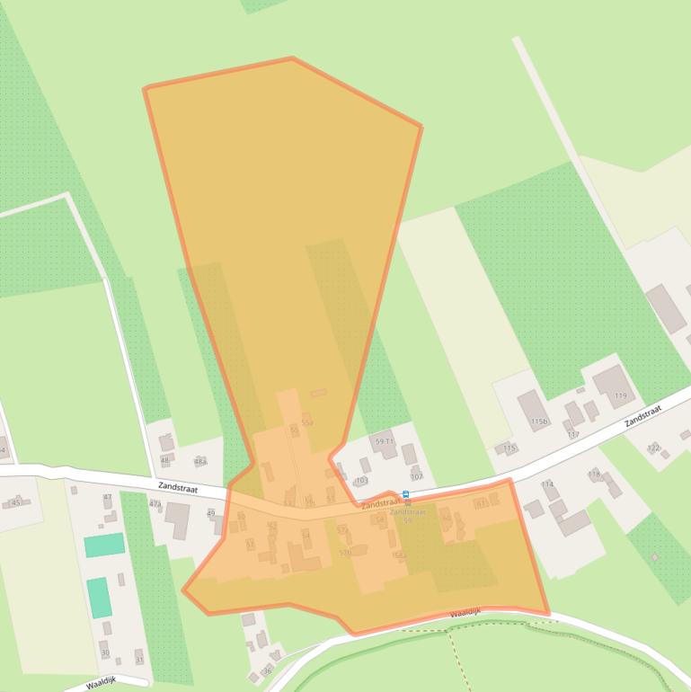 Kaart van postcodegebied 4184EH.