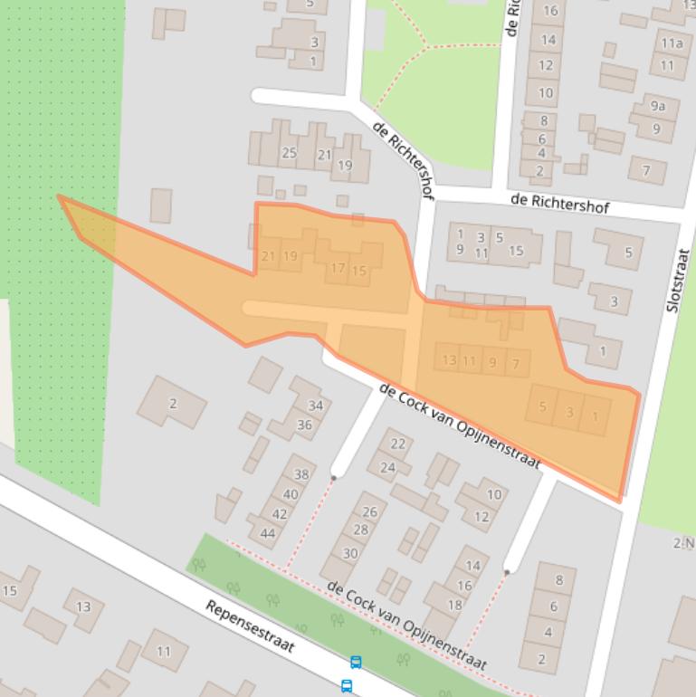 Kaart van postcodegebied 4184ER.