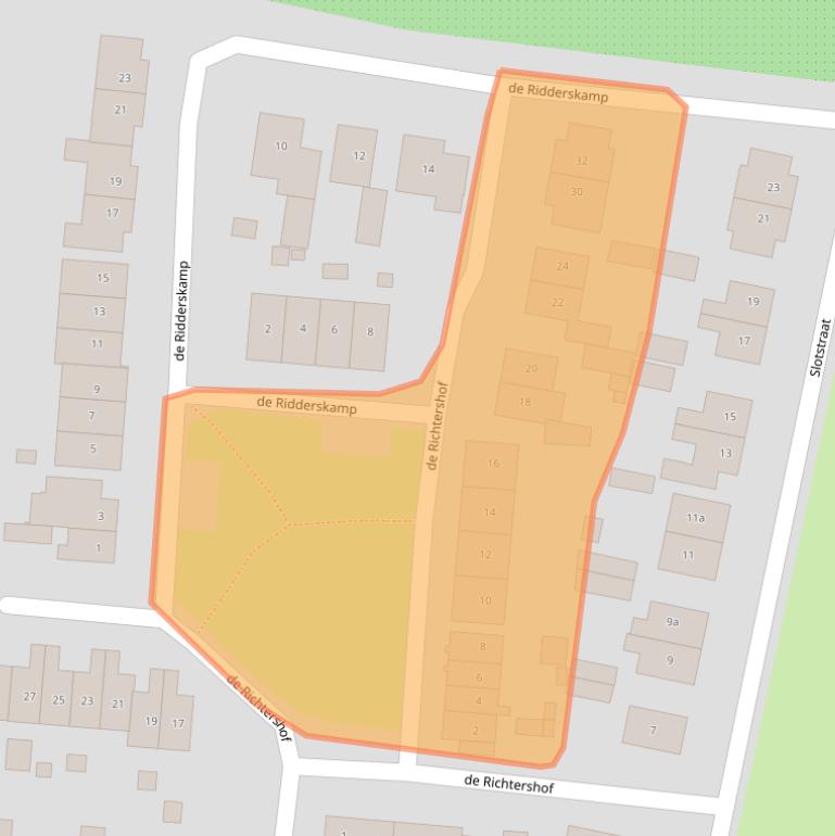 Kaart van postcodegebied 4184EW.