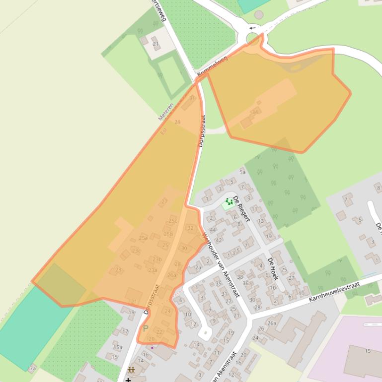 Kaart van postcodegebied 4185NB.