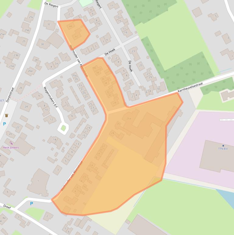 Kaart van postcodegebied 4185ND.