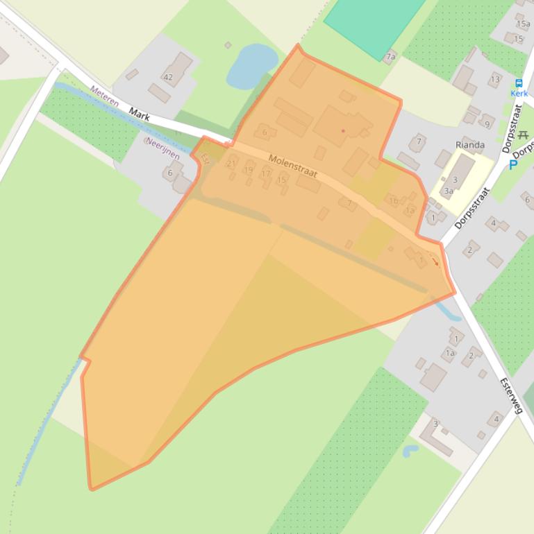 Kaart van postcodegebied 4185NL.