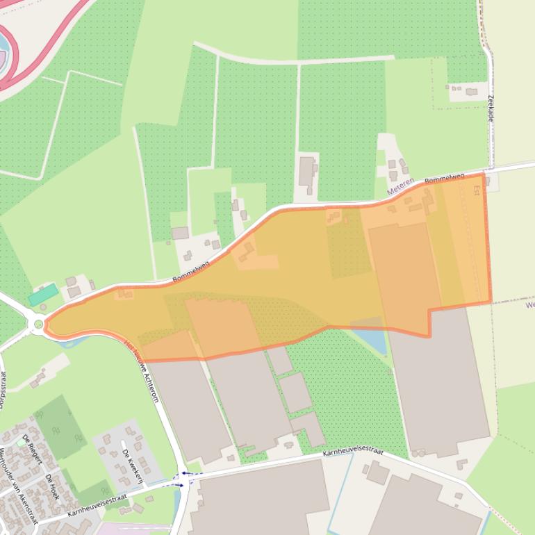 Kaart van postcodegebied 4185NW.