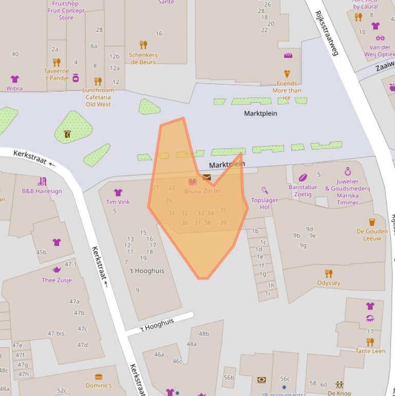 Kaart van postcodegebied 4191AG.