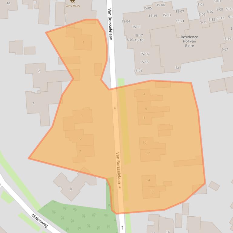 Kaart van postcodegebied 4191AM.