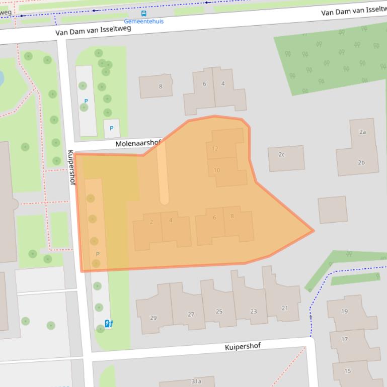 Kaart van postcodegebied 4191AR.