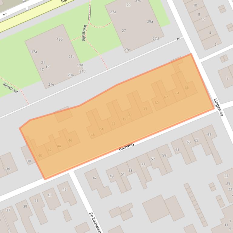 Kaart van postcodegebied 4191BM.