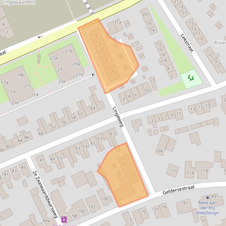 Kaart van postcodegebied 4191BN.