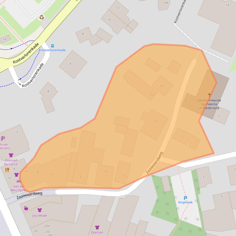 Kaart van postcodegebied 4191CE.