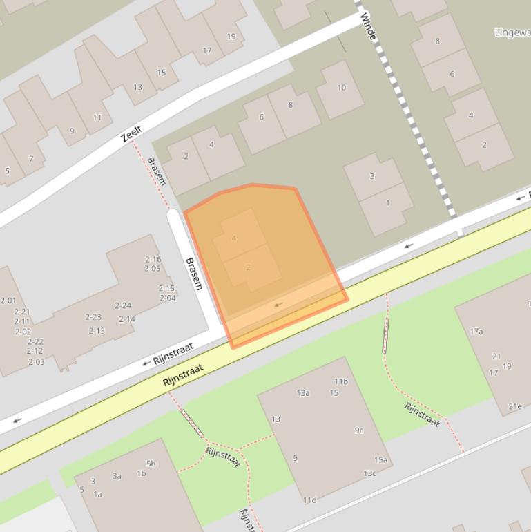 Kaart van postcodegebied 4191CN.