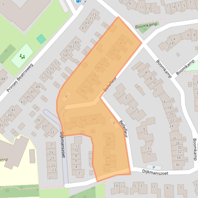 Kaart van postcodegebied 4191DT.