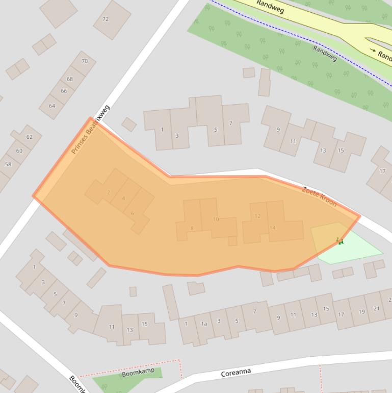 Kaart van postcodegebied 4191DW.