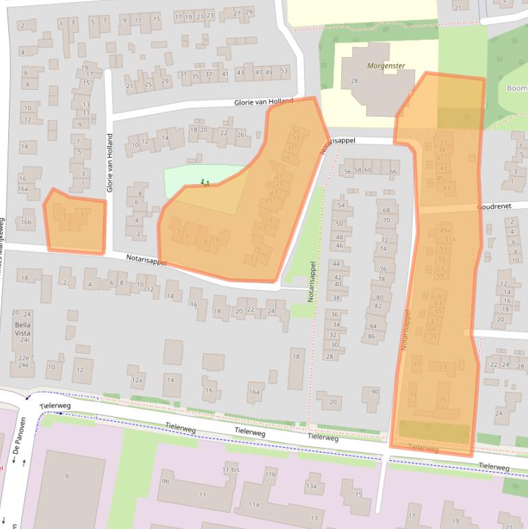 Kaart van postcodegebied 4191DX.