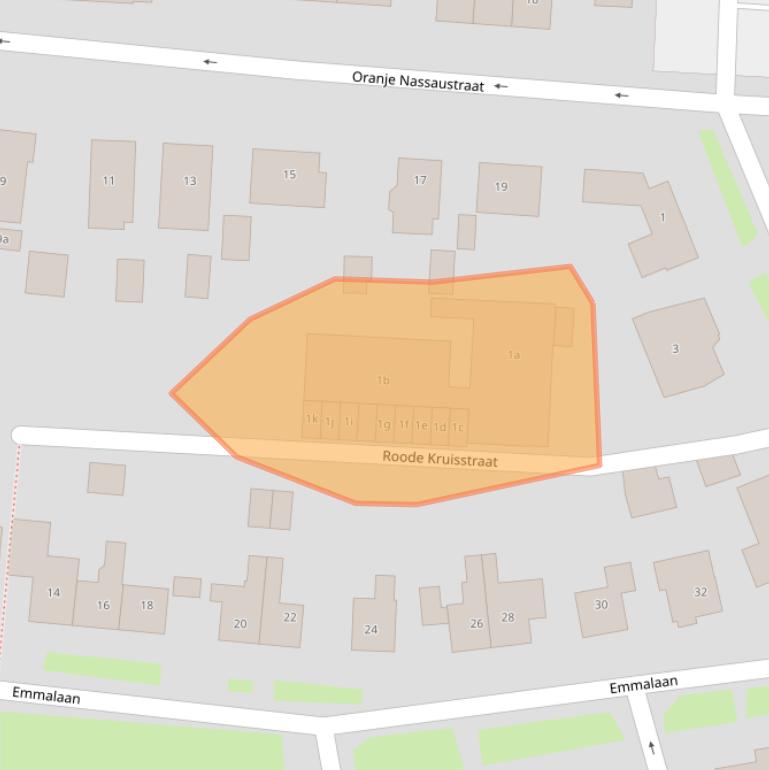 Kaart van postcodegebied 4191EA.
