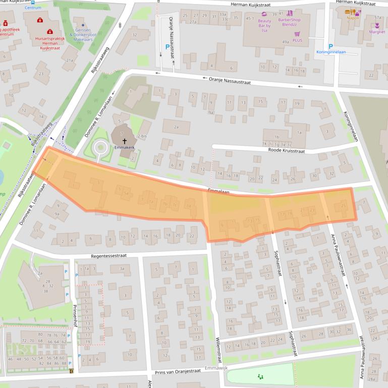 Kaart van postcodegebied 4191EH.