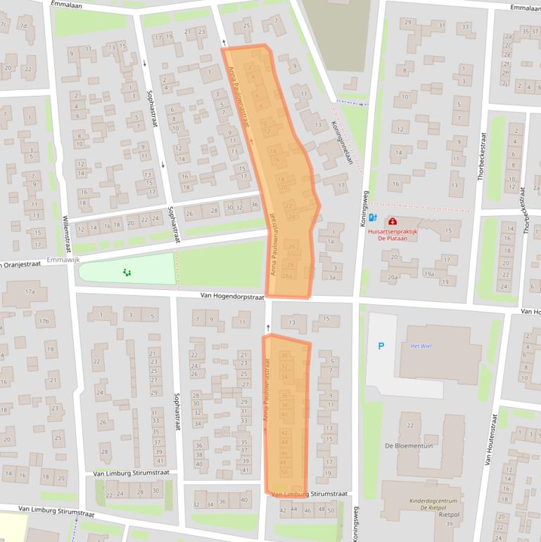 Kaart van postcodegebied 4191GK.