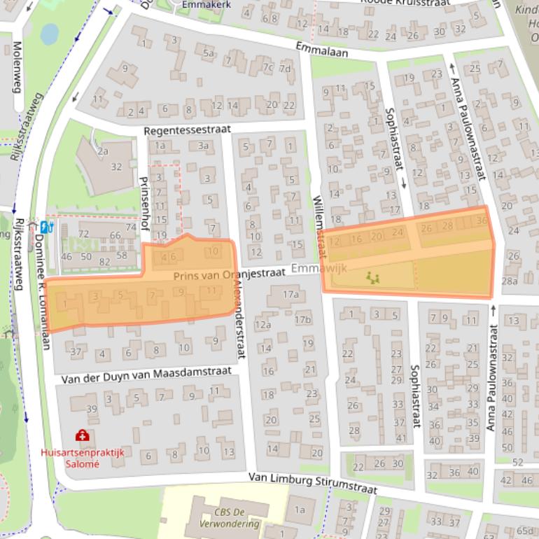 Kaart van postcodegebied 4191GL.