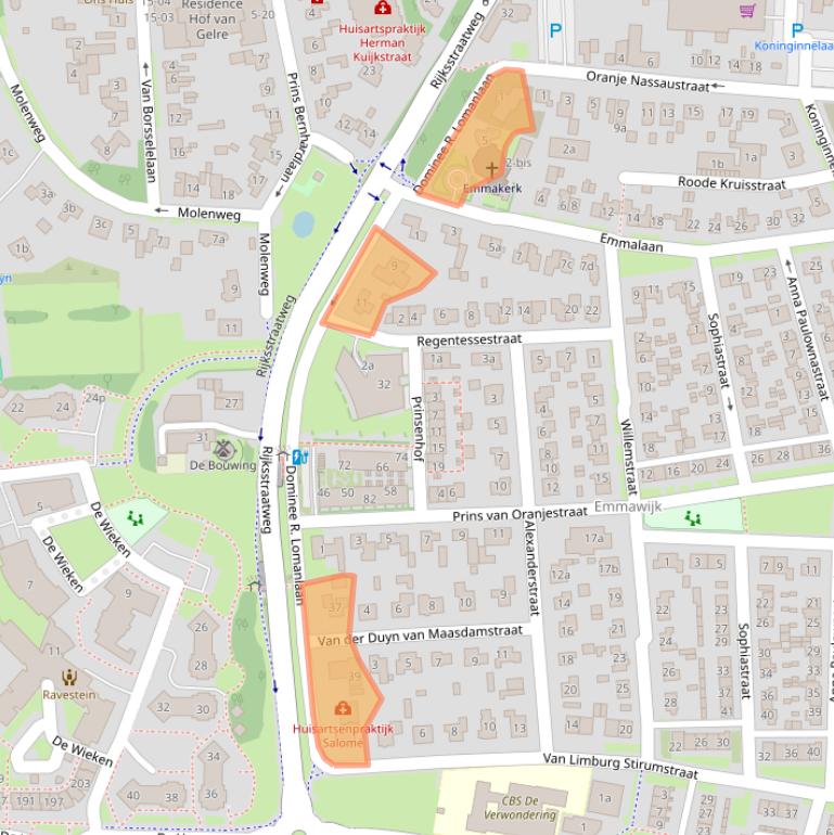 Kaart van postcodegebied 4191GR.