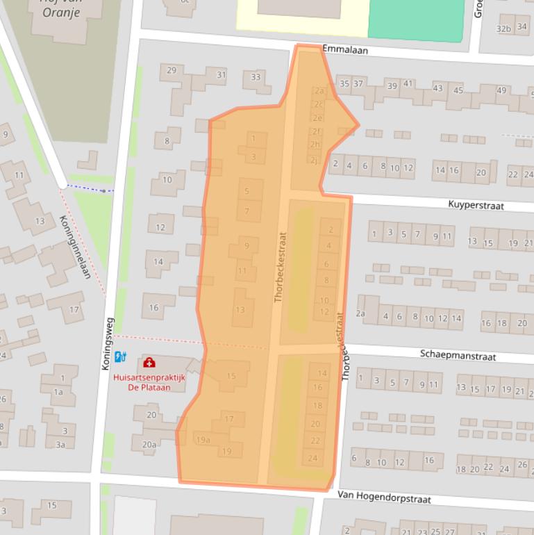 Kaart van postcodegebied 4191HH.