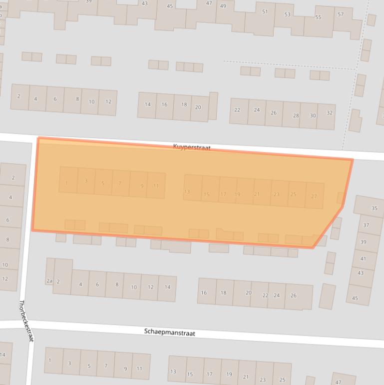 Kaart van postcodegebied 4191HJ.
